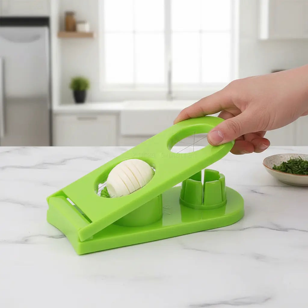 2-in-1 Egg Slicer — Slices & Wedges in One Tool