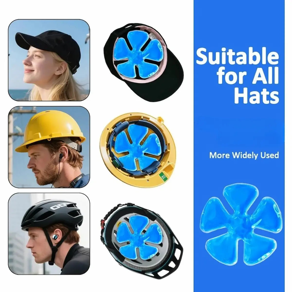 Cooling Gel Pad voor Helm & Pet – Herbruikbaar, Verstelbaar | 3 Kleuren