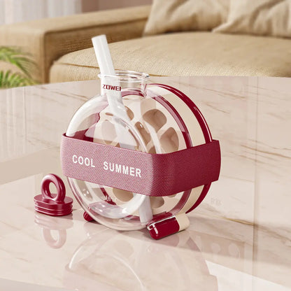 2-in-1 Silicone Ice Ball Maker & Water Bottle