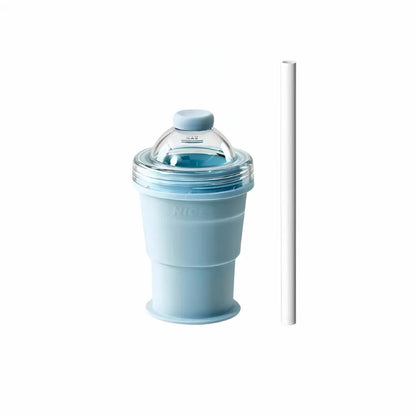 2-in-1 Foldable Silicone Ice Ball Maker & Water Bottle – 380ml