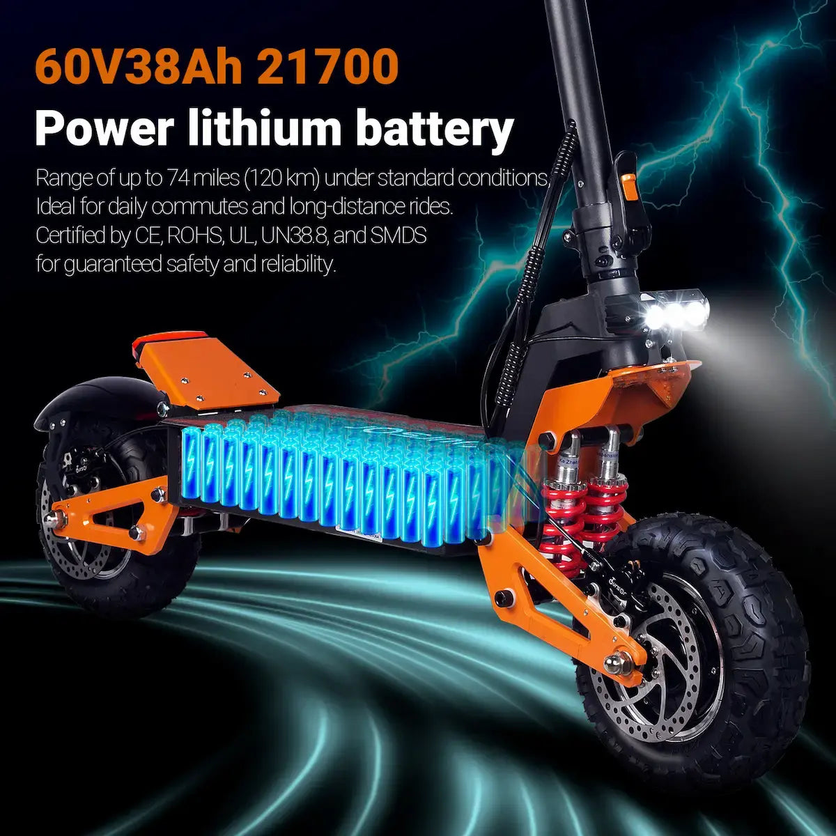 X5 Pro Electric Scooter – 3000W Dual Drive, 60V 40Ah, 11 Inch Off-Road