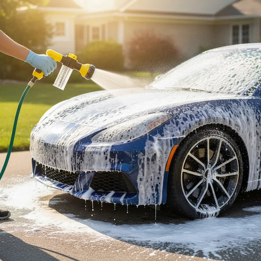 High Pressure Foam Spray Gun with Garden Hose — 8 Spray Modes