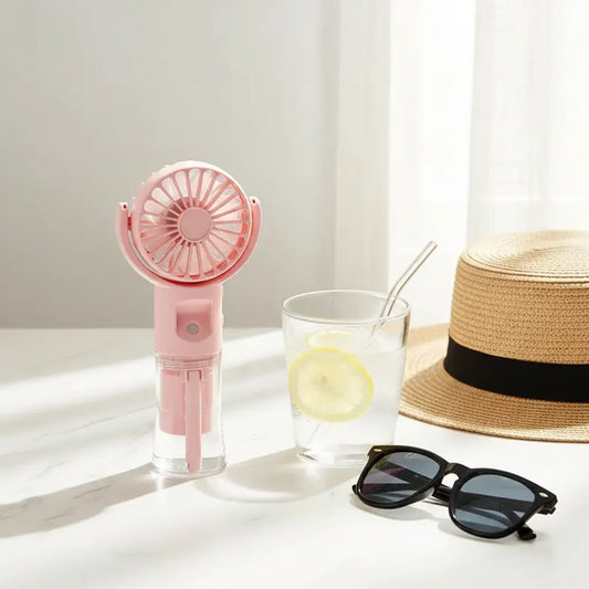 Portable Spray Mist Fan — USB Rechargeable, 4 Speeds